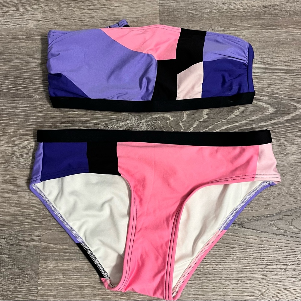 NWOT Kate Spade Size Small Bandeau 2pc. Bikini Set MSRP $110